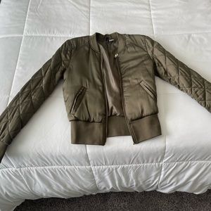 Green bomber jacket